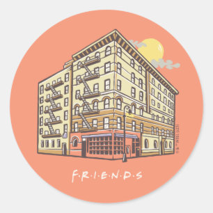 FRIENDS™ Het Apartementengebouw van Monica Ronde Sticker