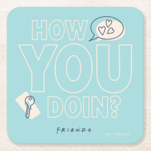 FRIENDS™   Hoe doe je dat? Vierkante Kartonnen Onderzetter