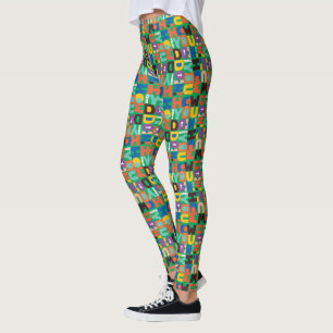 FRIENDS™   Hoe je het levendige patroon doet Leggings