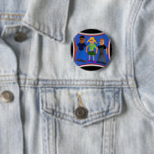 Friends Holding Hands - Ronde Button 5,7 Cm (In situ)