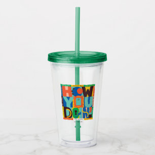 FRIENDS™ How You Doin' - Levendig Grafisch Ontwe Acryl Drinkbeker