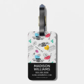 FRIENDS™ | Icon Pattern Bagagelabel (Achterkant verticaal)