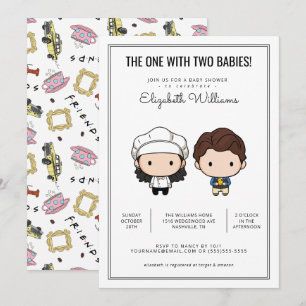 FRIENDS™ Invitation à la Baby Shower de jumeaux