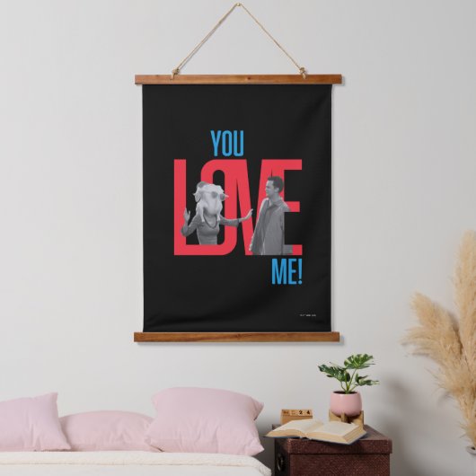 FRIENDS™ | Je houdt van me Quote Hangend Wandkleed (Slaapkamer)