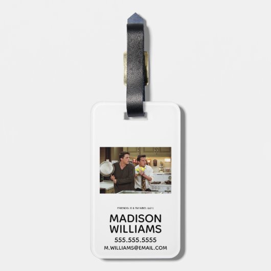 FRIENDS™ | Joey & Chandler Scared Bagagelabel (Achterkant verticaal)