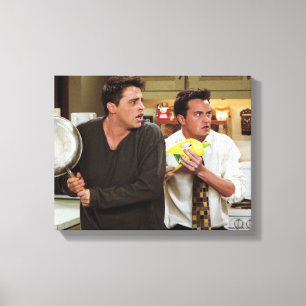 FRIENDS™ Joey & Chandler Scared Canvas Afdruk
