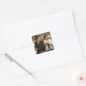 FRIENDS™ | Joey & Chandler Scared Vierkante Sticker (Envelop)