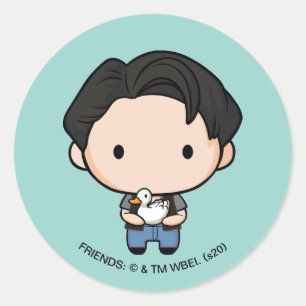 FRIENDS™ Joey Chibi Ronde Sticker