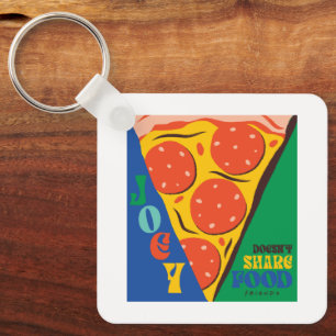 FRIENDS™   Joey Deelt Eten Niet - Pizza Grafisch Sleutelhanger