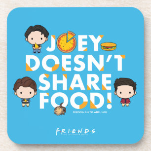 FRIENDS™ Joey Deelt Geen Eten Chibi Bier Onderzetter