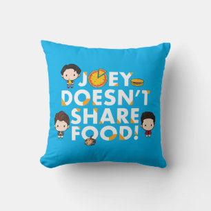 FRIENDS™ Joey Deelt Geen Eten Chibi Kussen