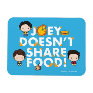 FRIENDS™ Joey Deelt Geen Eten Chibi Magneet