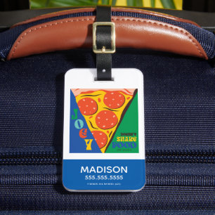 FRIENDS™ Joey deelt geen voedsel - Pizza Graphic Bagagelabel