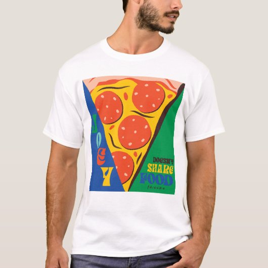 FRIENDS™ | Joey deelt geen voedsel - Pizza Graphic T-shirt (Voorkant)