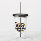 FRIENDS™ | Joey deelt geen voedselchibi Acryl Drinkbeker (Voorkant)