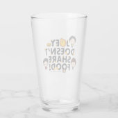FRIENDS™ | Joey deelt geen voedselchibi Glas (Achterkant)