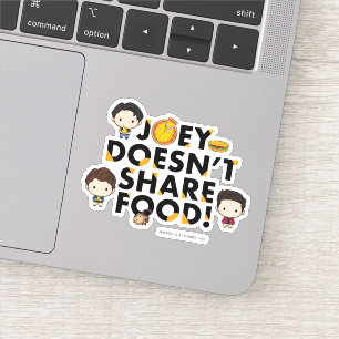 FRIENDS™ Joey deelt geen voedselchibi Sticker