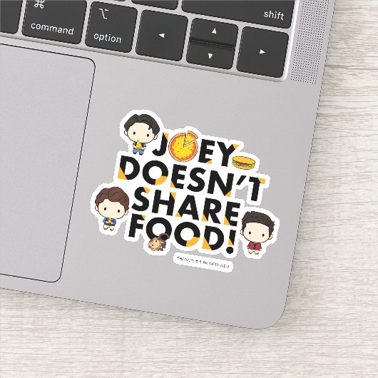 FRIENDS™ | Joey deelt geen voedselchibi Sticker (Detail)