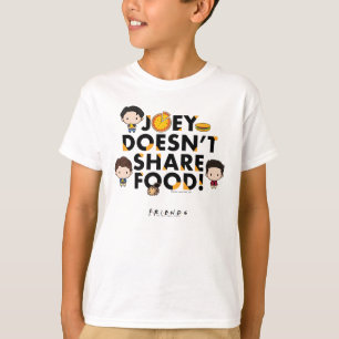 FRIENDS™ Joey deelt geen voedselchibi T-shirt