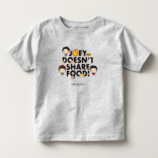 FRIENDS™ | Joey Doesn't Share Food Chibi Kinder Shirts (Voorkant)