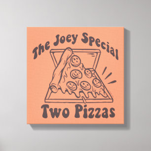 FRIENDS™ Joey Pizza Citaat Canvas Afdruk