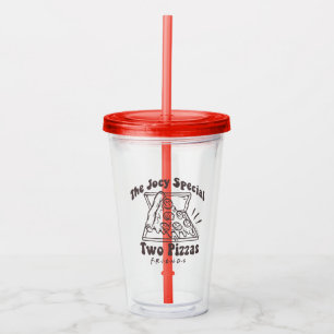 FRIENDS™ Joey Pizza Quote Acryl Drinkbeker