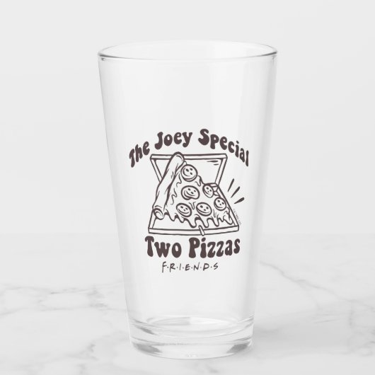 FRIENDS™ | Joey Pizza Quote Glas (Voorkant)