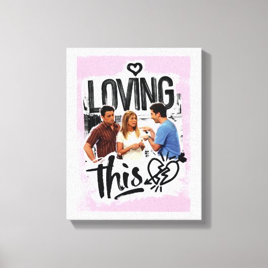 FRIENDS™ | Joey, Rachel en Ross - Ik hou van dit! Canvas Afdruk (Voorkant)