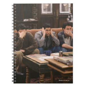 FRIENDS™ Joey, Ross en Chandler op de bank Notitieboek