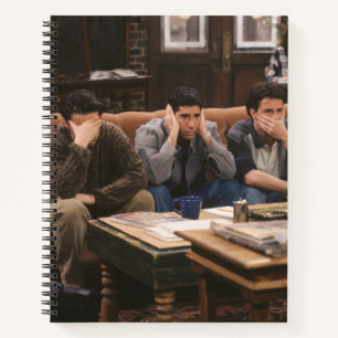 FRIENDS™ Joey, Ross en Chandler op de bank Notitieboek