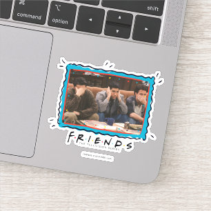 FRIENDS™   Joey, Ross en Chandler op de Couch Sticker