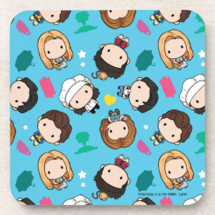 FRIENDS™ Karakter Chibi Pattern Bier Onderzetter
