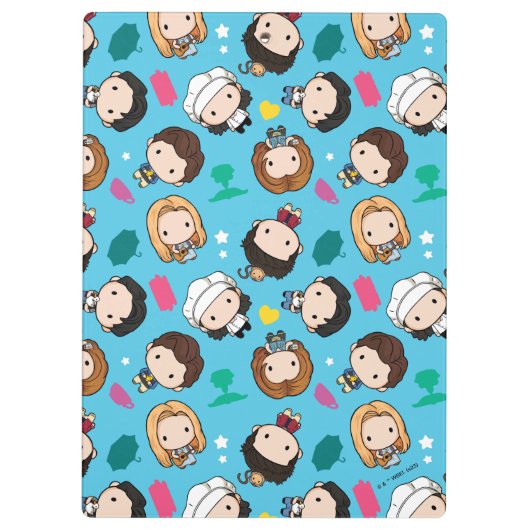FRIENDS™ | Karakter Chibi Pattern Klembord (Achterkant)