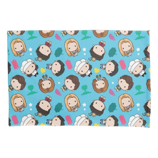FRIENDS™ | Karakter Chibi Pattern Kussensloop (Voorkant)