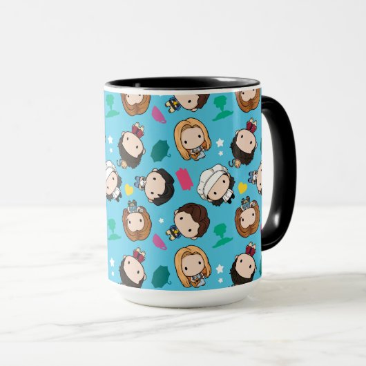 FRIENDS™ | Karakter Chibi Pattern Mok (Voorkant rechts)