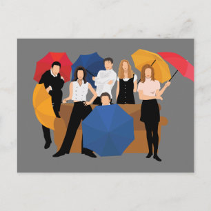 FRIENDS™ Karakter Silhouet Uitnodiging Briefkaart
