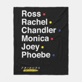 FRIENDS™ | Karakternamen Fleece Deken (Voorkant)