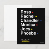 FRIENDS™ | Karakternamen Notitiekaartje (Voorkant / Achterkant)