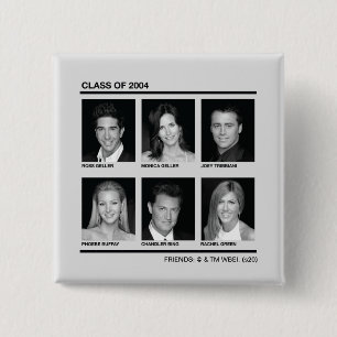 FRIENDS™ Klas van 2004 Vierkante Button 5,1 Cm