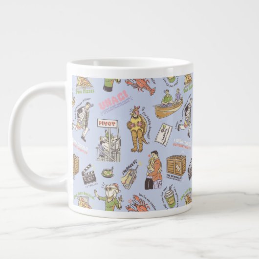 FRIENDS™ Kleurrijk Cartoon Patroon Extra Grote Beker (Links)