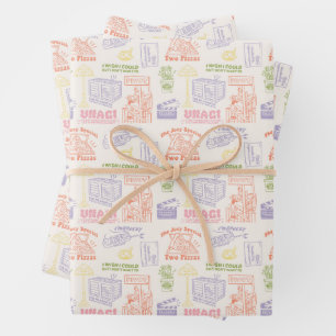 FRIENDS™ Kleurrijke Citaten Patroon Inpakpapier Vel