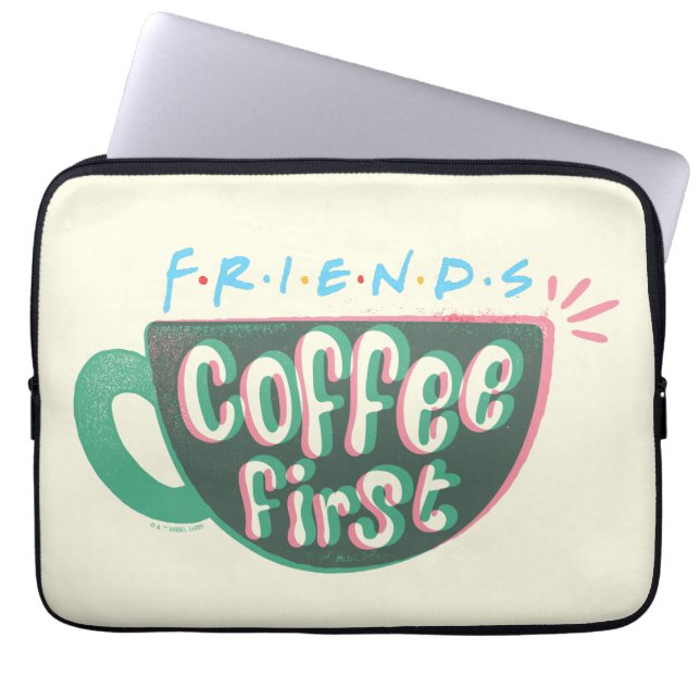 FRIENDS™ | Koffie eerst Laptop Sleeve (Voorkant)