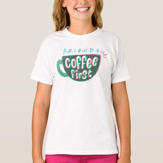 FRIENDS™ | Koffie eerste T-shirt (Voorkant)