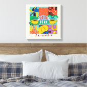 FRIENDS™ | Levendige beelden met centrale perk Canvas Afdruk (Insitu (Slaapkamer))