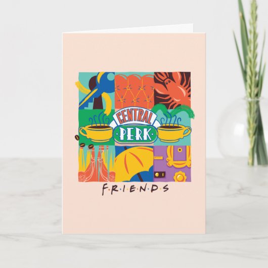 FRIENDS™ | Levendige beelden met centrale perk Kaart (Voorkant)