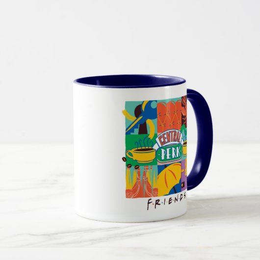 FRIENDS™ | Levendige beelden met centrale perk Mok (Voorkant rechts)