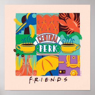 FRIENDS™ Levendige beelden met centrale perk Poster