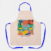 FRIENDS™ | Levendige beelden met centrale perk Schort (Voorkant)