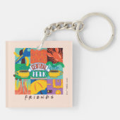 FRIENDS™ | Levendige beelden met centrale perk Sleutelhanger (Achterkant)
