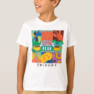 FRIENDS™ Levendige beelden met centrale perk T-shirt